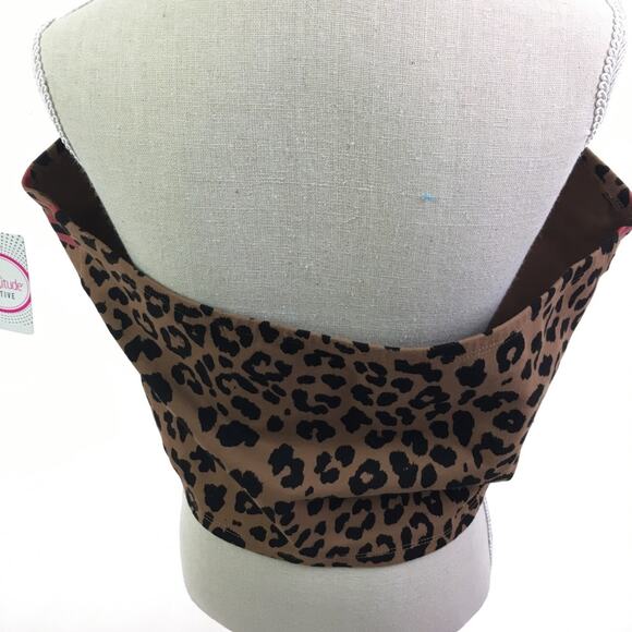 Flirtitude Active Crop Top Chocolate Leopard XL - Picture 7 of 11